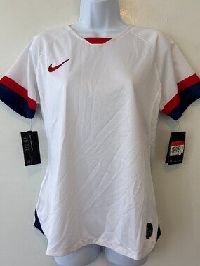 Nike USA Soccer Jersey Top Womens Slim Fit Large White Short Sleeve